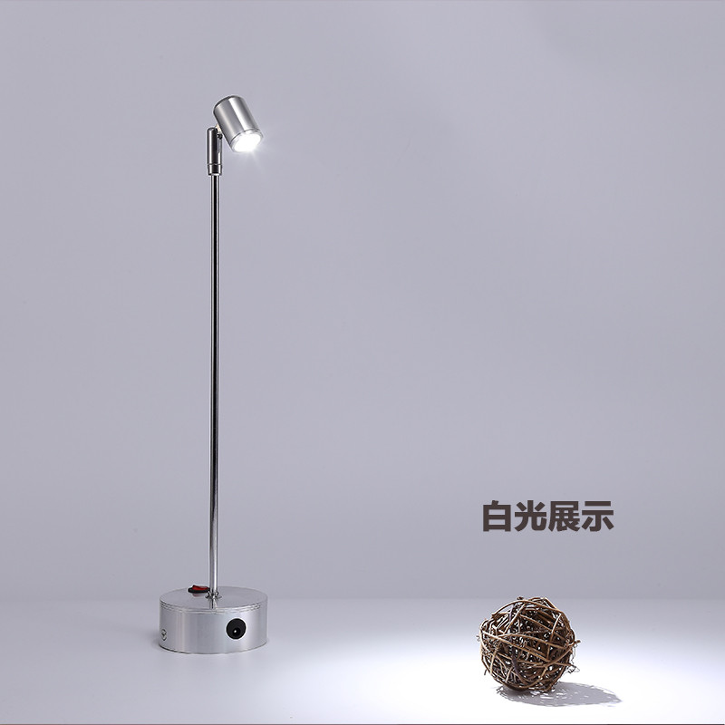 led柜台射灯可充电无线1W3W小射灯珠宝玻璃展柜灯展示立杆展会灯