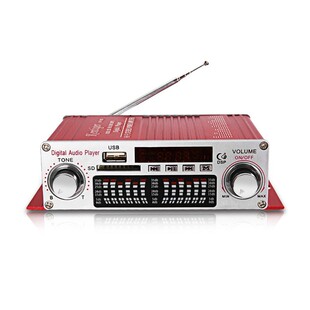 HY602摩托车汽车小功放12v插卡功放收音大功率