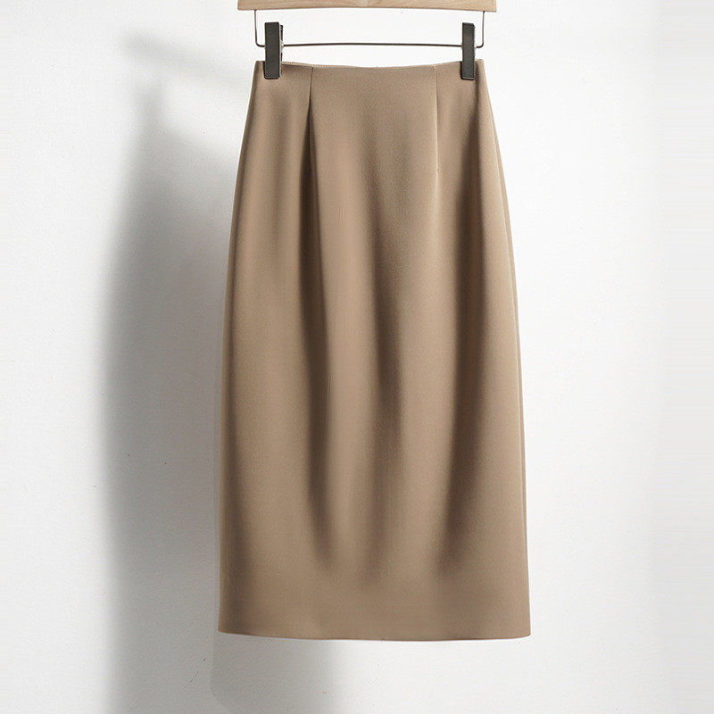 春夏垂感直筒后开叉职业工装裙a字裙中长款显瘦大码裙,女装/女士精品,半身裙,淘宝优惠券,粉丝福利购,淘宝优惠卷