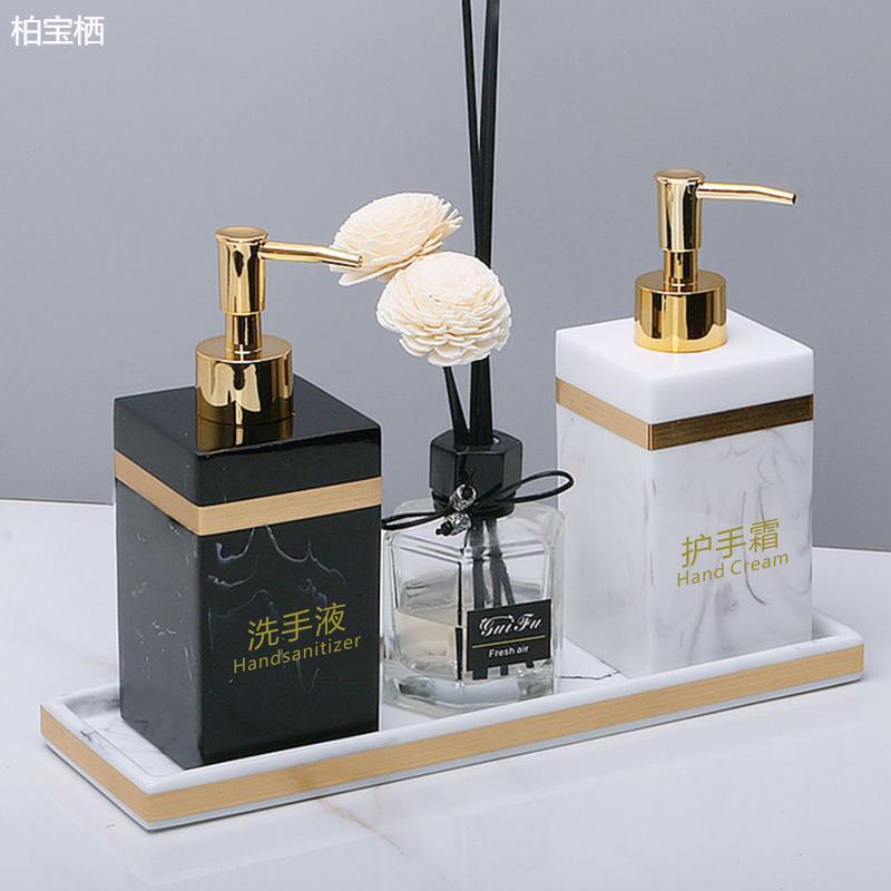 酒店洗手液分装瓶按压瓶洗发露沐浴乳空瓶子欧式皂液器卫生间摆件