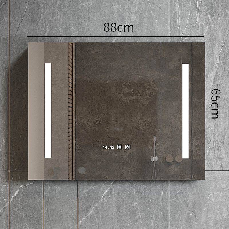 i1b实木全智能简约普通背光半镜柜隐藏式轻奢卫生间镜柜浴室镜柜