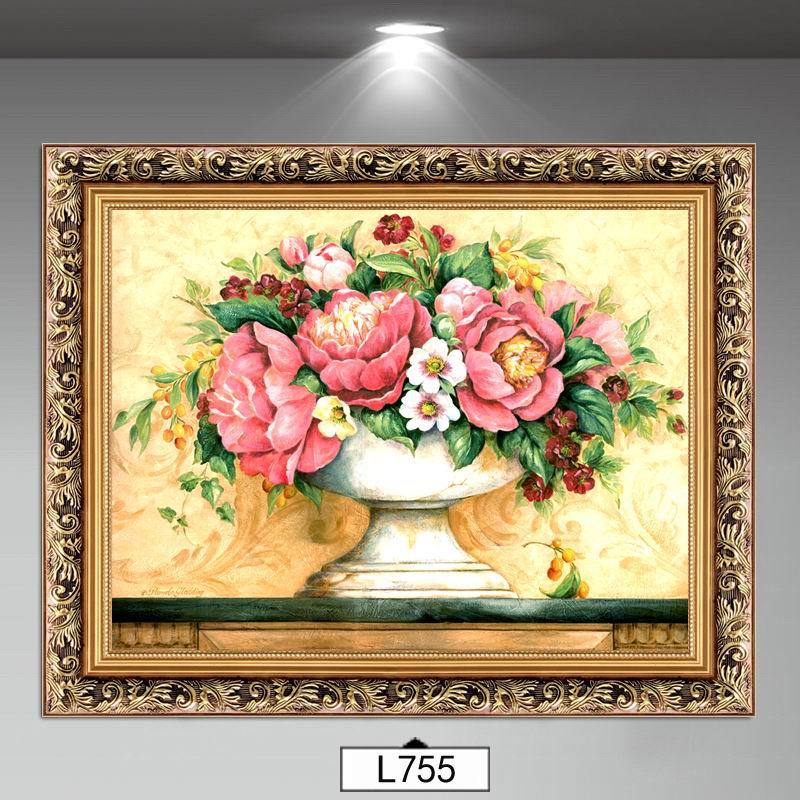 批发欧式油画富贵牡丹花卉客厅餐厅壁炉玄关装饰画壁画