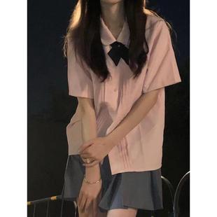 高货速发夏季 穿搭甜酷学院风校供感jk制服衬衫 百褶半身裙两件套装