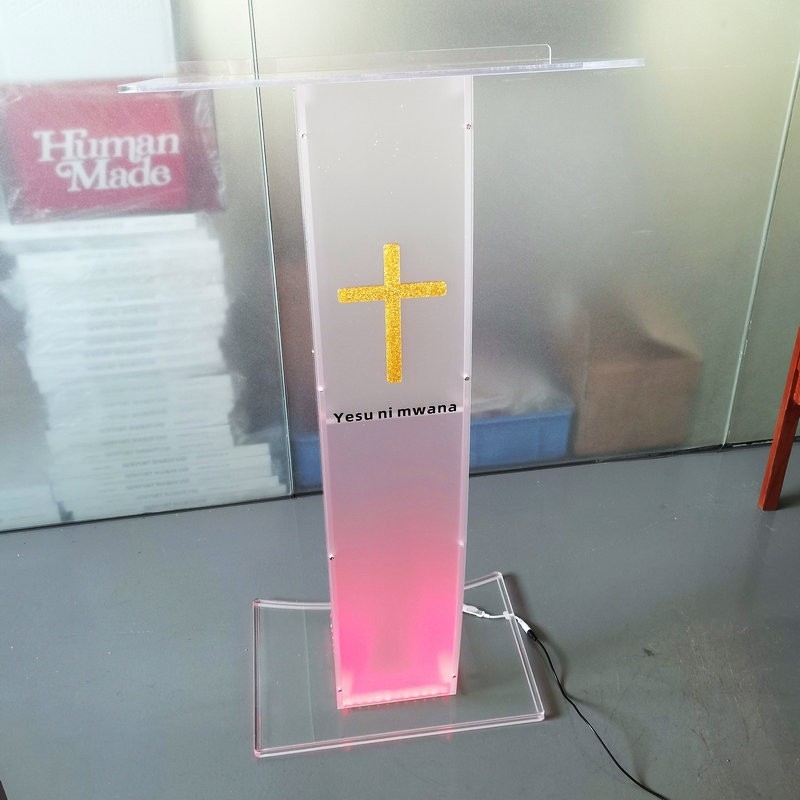 透明亚克力迎宾台演讲台讲台牧师台颁奖领奖台