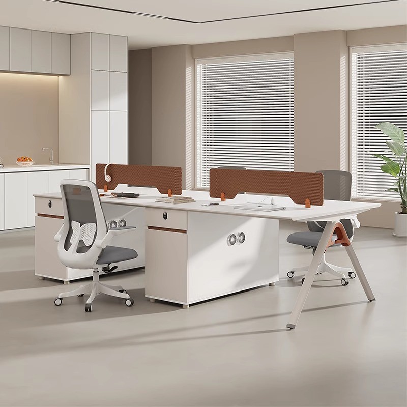 职员办公桌椅组合简约现代4人位四人位屏风员工电脑桌工位办公桌