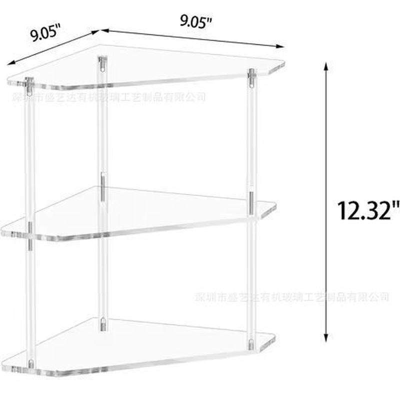 厂家直供亚克力浴室转角搁板3层透明厨房办公室梳妆柜台收纳展示,收纳整理,手办收纳盒,淘宝优惠券,粉丝福利购,淘宝优惠卷