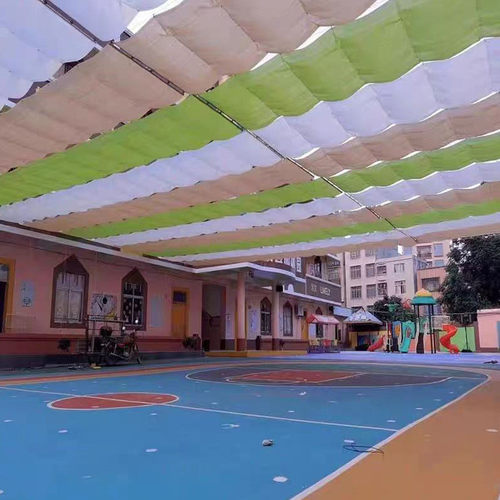 fcsfcs折叠天棚帘商场操场电动遮阳幼儿园天蓬帘游乐场遮阳帘自动