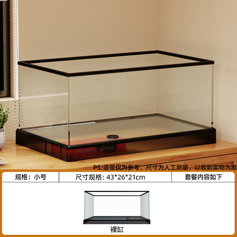 超白玻璃乌龟缸豪华晒台溪流造景别墅爬台阳光暖房养龟专用饲养箱