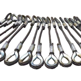 油性吊索具钢丝绳压扣吊装涂油丝绳塔吊起重吊车双扣钢丝绳压制