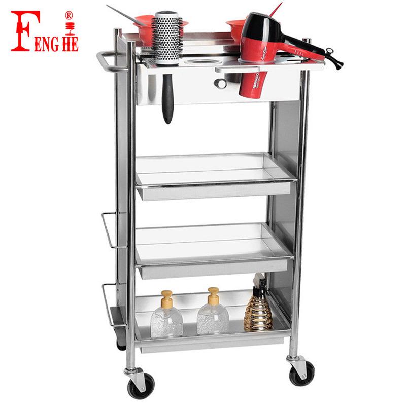 全批发美容小推车美容院仪器置物架大容量多功能美发推车不锈钢