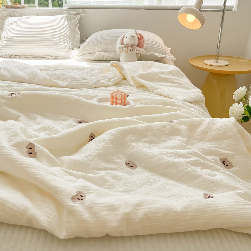 dtp9批发ins风超软糯水洗棉夏被被芯水洗薄夏凉被可机洗宿舍单人
