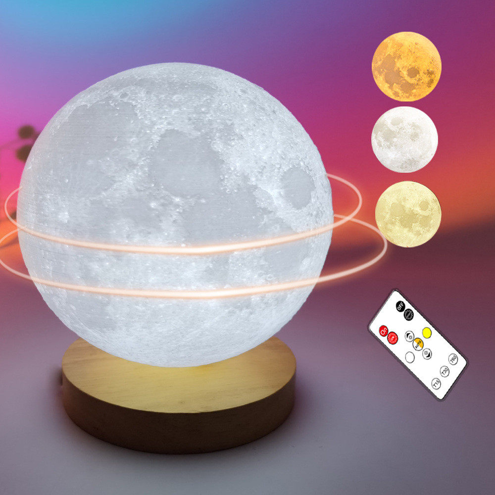 产品3d月球灯磁吸充电小台灯网红热款旋转床头小夜灯