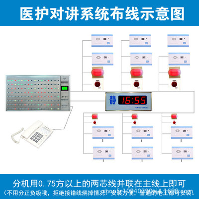 病房铃医院有线呼叫器养老院紧急呼叫机米床头求救呼叫铃对讲系统