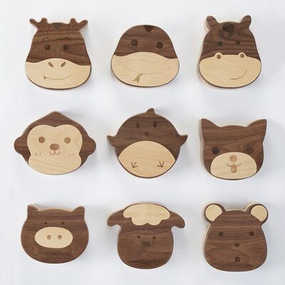 顽木生肖乳牙盒儿童实木牙齿收纳盒男女孩保存胎毛纪念换牙收藏盒