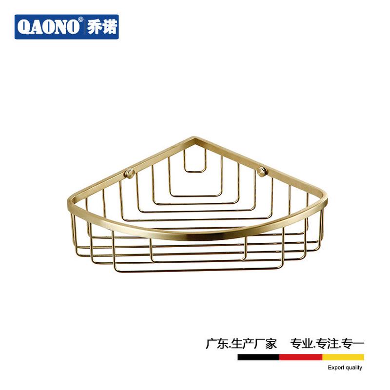 304不锈钢厨房置物架三角收纳筐网篮亮光浴室酒店工程批发s210wl