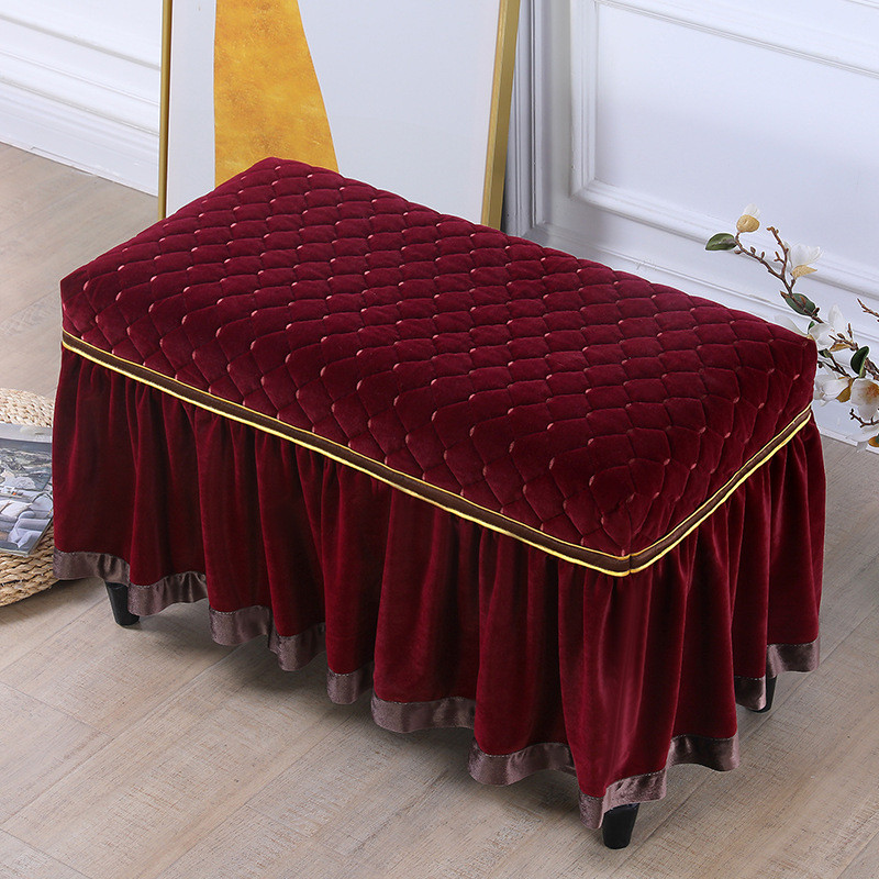 床尾凳套罩欧式长方形换鞋凳通用长沙发长凳凳子套罩方凳子保新品