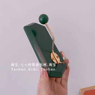 饰百搭田园创意 中古风挂钩实木复古冰箱贴玄关入户门后包包衣钩装