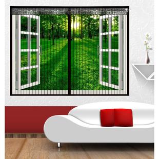 定做磁吸纱窗 防蚊窗纱 魔术贴沙窗网加密纱帘磁性窗帘定制纱门帘