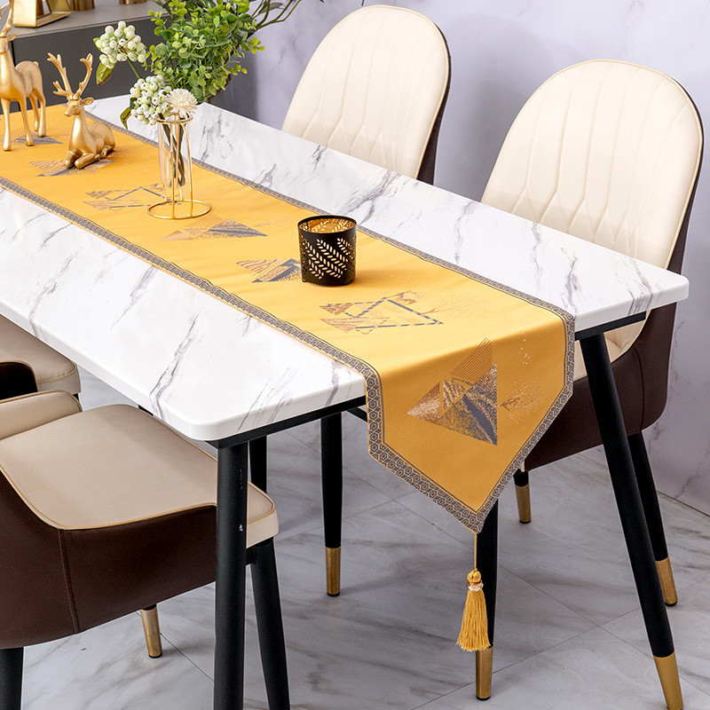 现代简约轻奢风客厅餐桌旗桌布茶几旗电视柜旗旗长条床旗布艺装饰