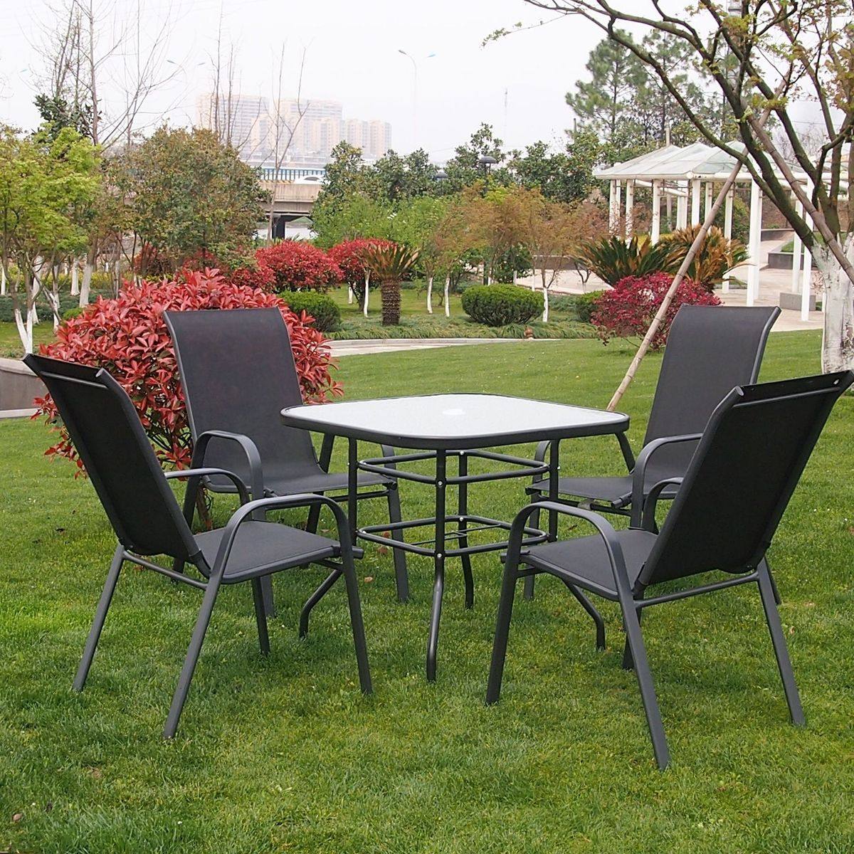 林网伞组合花园阳台套装座椅咖啡厅奶茶店特斯户外休闲桌椅布