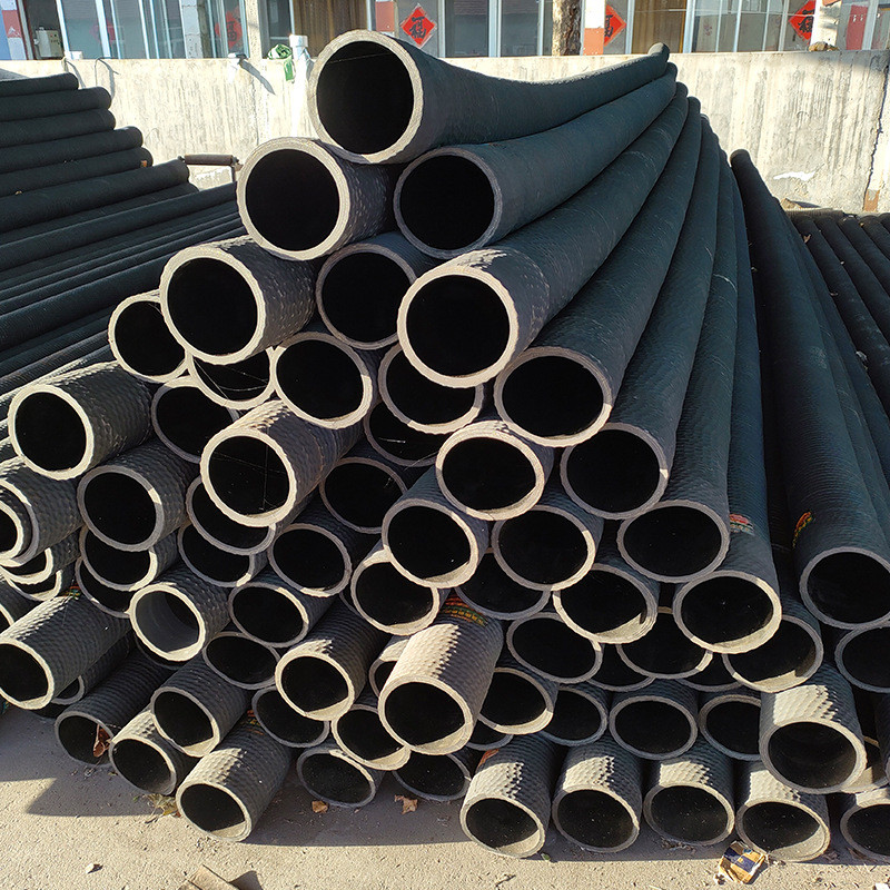 新款吸排水钢丝胶管黑色橡胶输水胶管大口径加厚橡胶管高压胶管