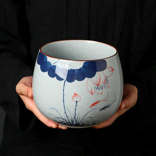 陶瓷家用茶渣缸大号茶洗水盂洗茶碗茶桌废水建水笔洗杯洗功夫茶具