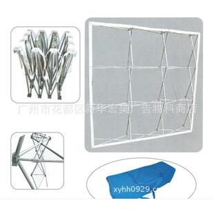 拉网展架展览批发铁管铝合金魔术帖八棱柱快展展架展会物料加强型