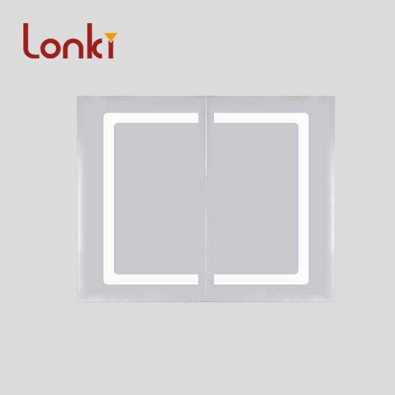 智能镜柜防潮镜门四周发光浴室镜柜不锈钢双面挂墙式镜柜卫生间