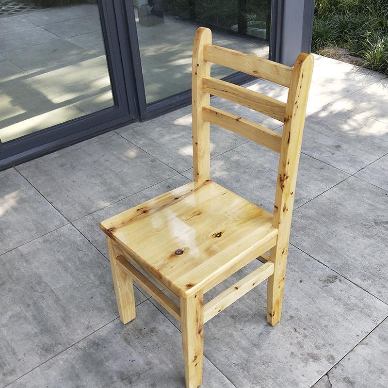 成都实木餐桌椅简易家用柏木椅子餐馆面馆北京食堂椅靠背椅椅批发