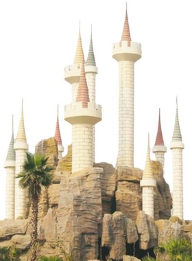 定制大型grc水泥仿真假山雕塑浮雕石头人造游乐园景区大门塑石