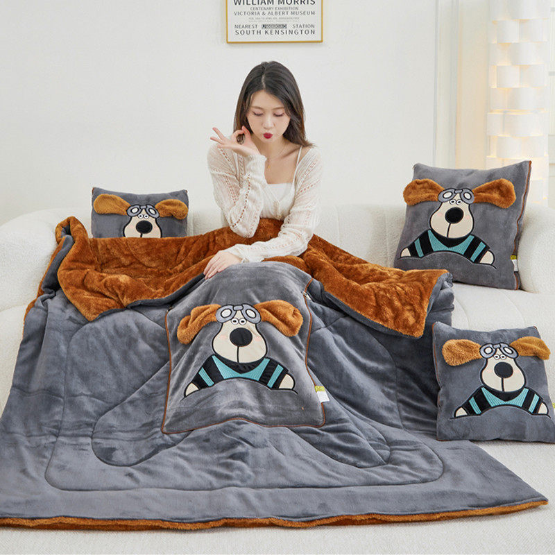 新款双面绒抱枕被子两用加厚汽车沙发靠垫可爱办公室午休枕头被冬,居家布艺,抱枕被,淘宝优惠券,粉丝福利购,淘宝优惠卷