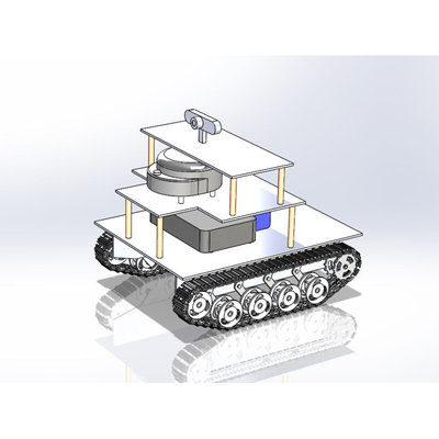 智能拍照履带机小车设计3D图纸sw模型传感器遥控器组件【505】