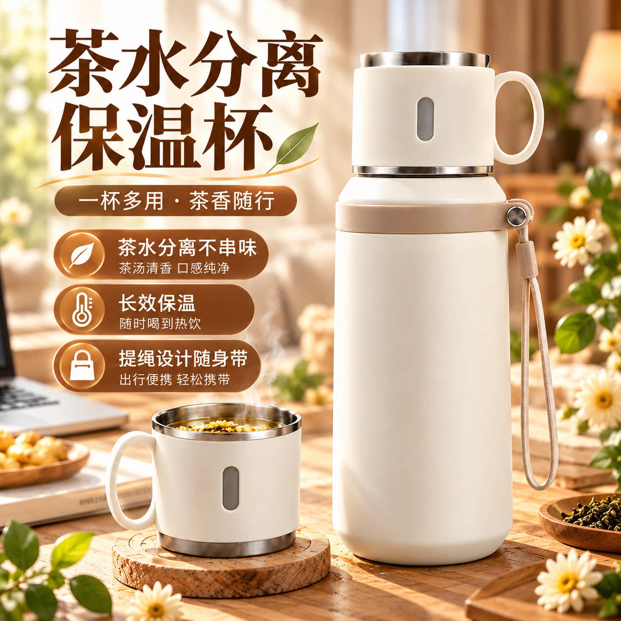 316高档不锈钢保温杯大容量户外水壶男女学生便携茶水杯茶杯