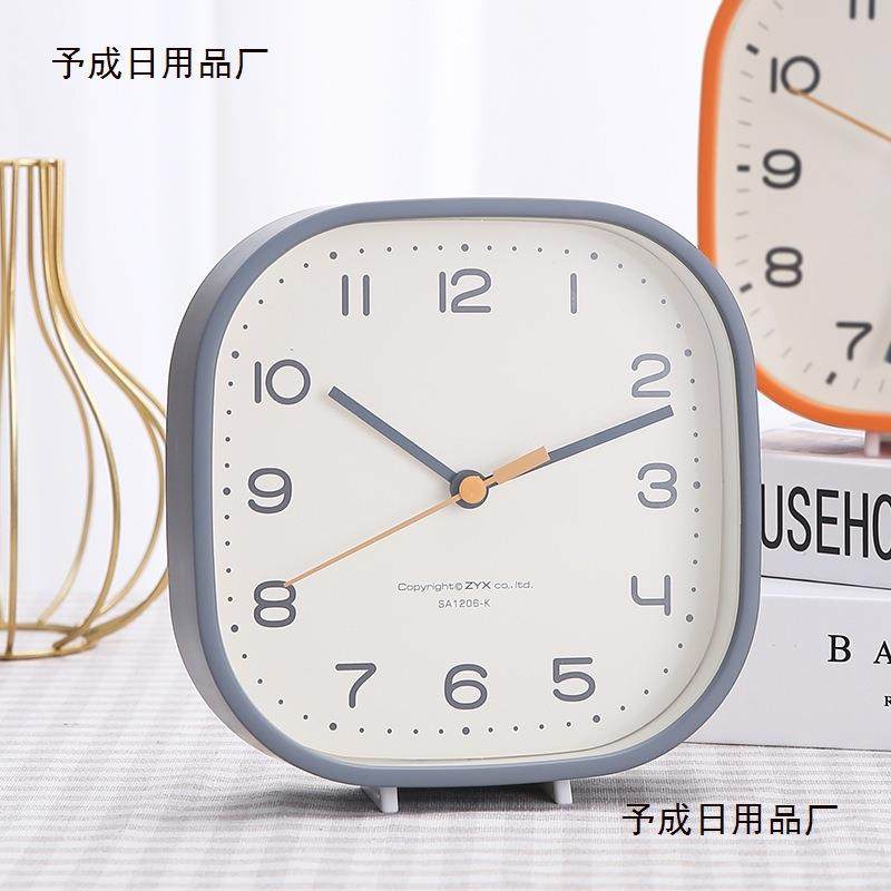 北欧风小台钟客厅座钟极简约现代静音座挂两用卧室儿童房床头摆表