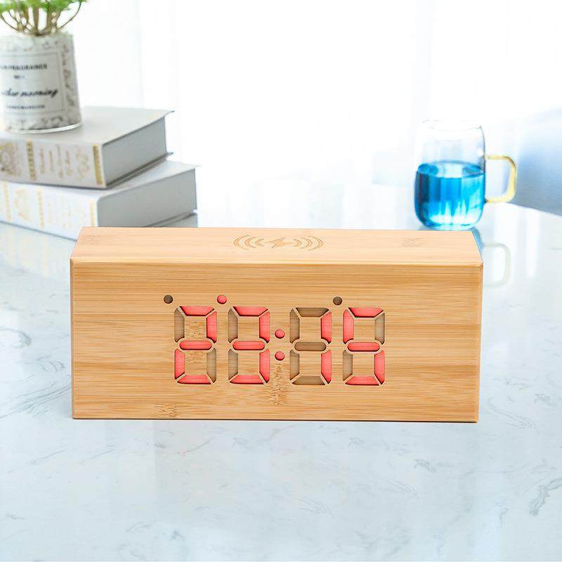 无线充电闹钟 木头夜光LED数字座钟增送科学函数计算器,家装灯饰光源,其它灯具灯饰,淘宝优惠券,粉丝福利购,淘宝优惠卷
