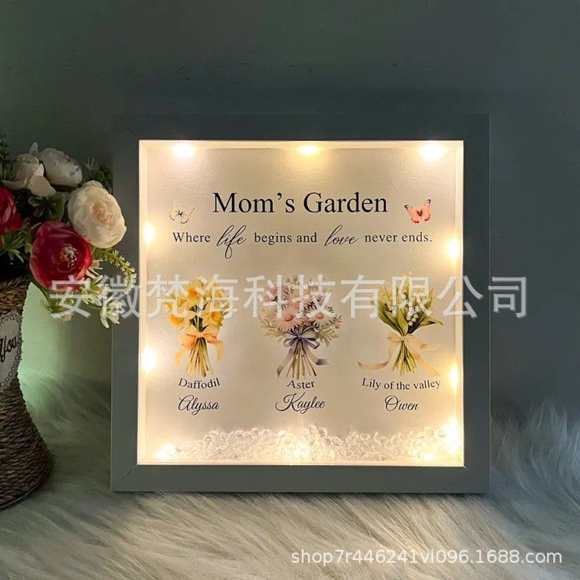 跨境爆款定 制发光花影盒子家庭花束带灯花盒一件定 制,鲜花速递/花卉仿真/绿植园艺,永生花,淘宝优惠券,粉丝福利购,淘宝优惠卷