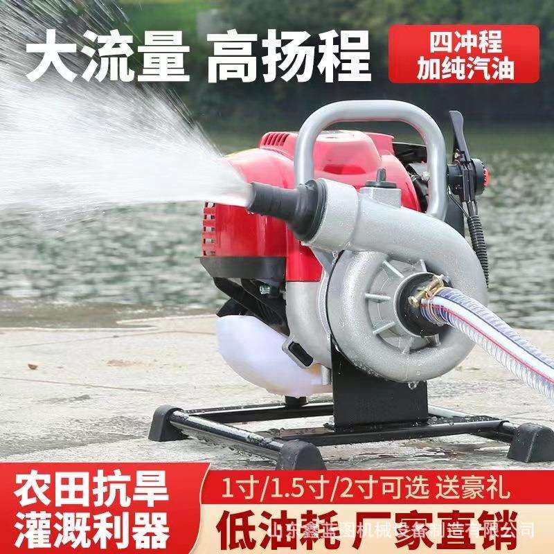便携式灌溉高扬程手抬机动泵高压抽水机家用菜园果园小型压力泵