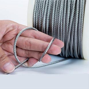 304不锈钢钢丝绳细软绳123456810mm12mm一公斤约13米结构 新品