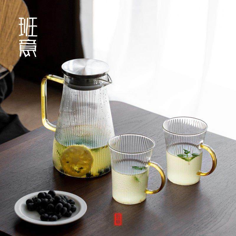 冷水壶玻璃家用耐高温凉白开水杯大容量装水耐热凉茶壶套装凉水壶