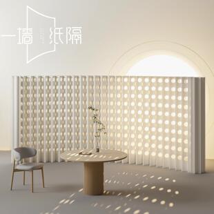 纸屏风隔断可移动假墙办公室隔断房间美容院分隔板一房变两房挡板