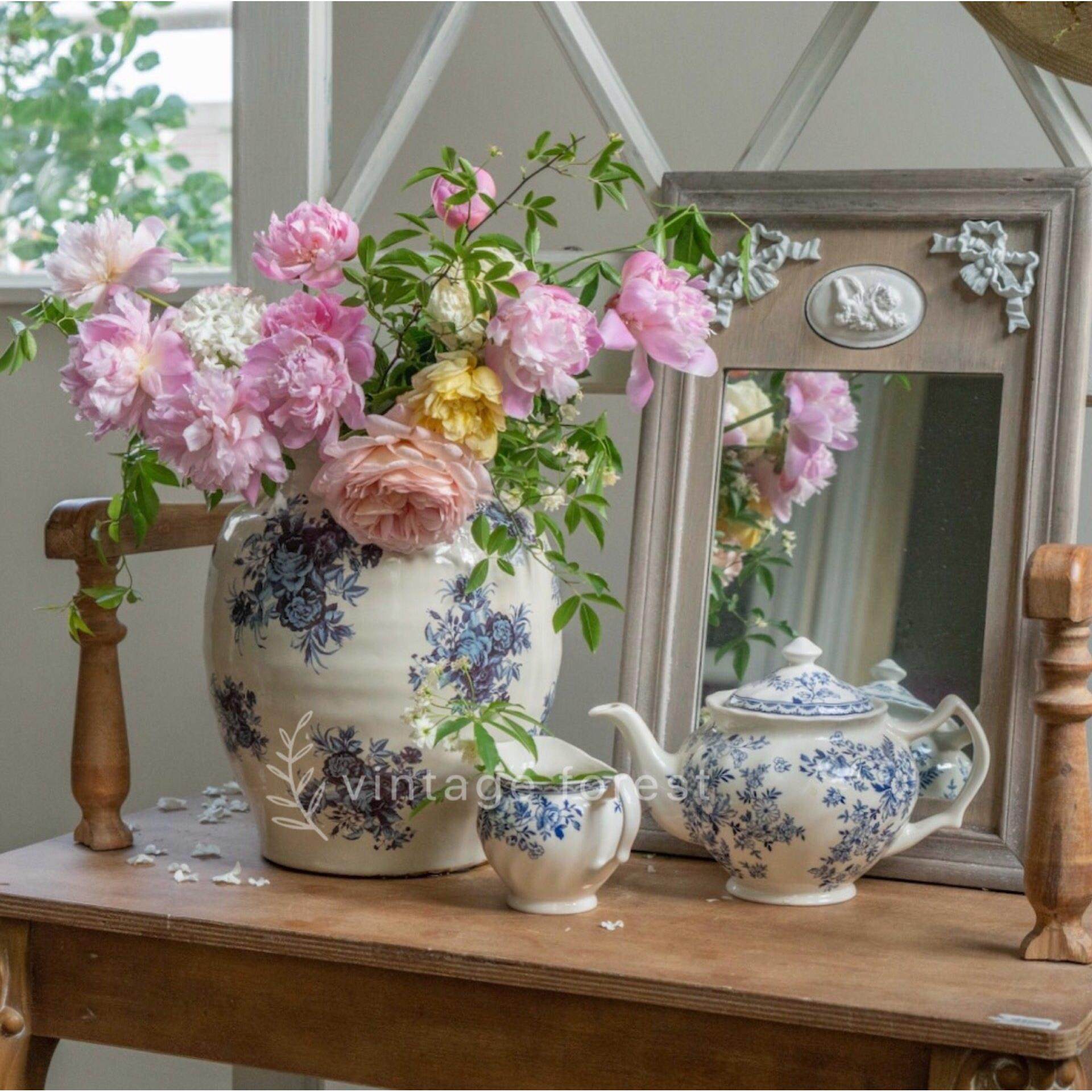 欧美法式乡村田园青花陶瓷色釉水培干鲜大肚花瓶插家用样板房摆件,家居饰品,花瓶,淘宝优惠券,粉丝福利购,淘宝优惠卷