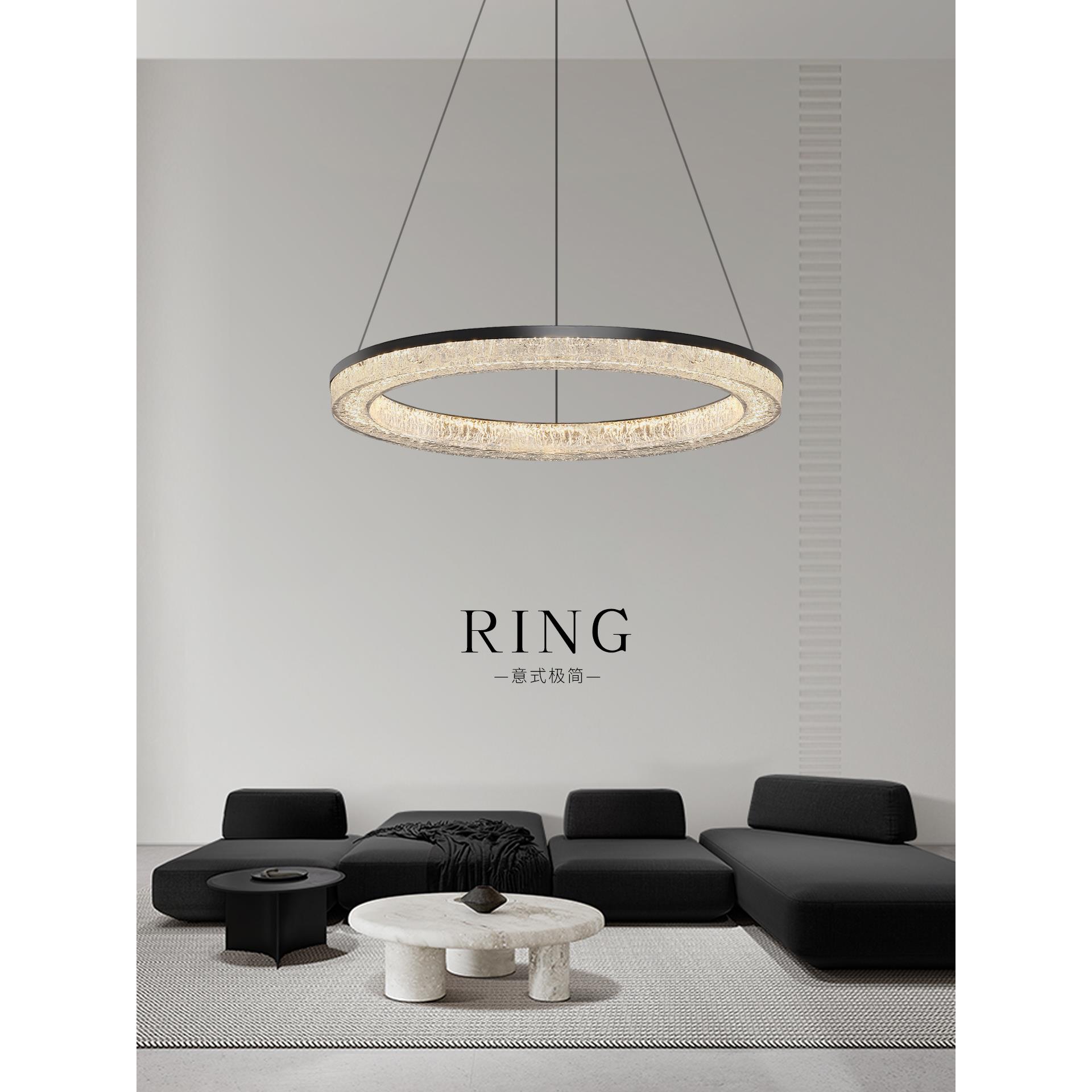 意式极简客厅吊灯高端全铜北欧轻奢大气主卧室别墅简约设计吊灯