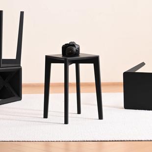 艾迪嘉 鲁卡方凳 北欧实木凳子家用高椅子备餐椅可叠放客厅餐桌凳