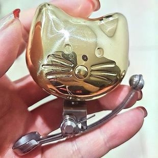 城市覆古自行车可爱猫猫车铃小布折叠D7改装车铃平衡童车手打铃铛