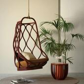 户外编藤沙发悬挂吊椅室外露天售楼部设计师防水创意藤编吊篮定制