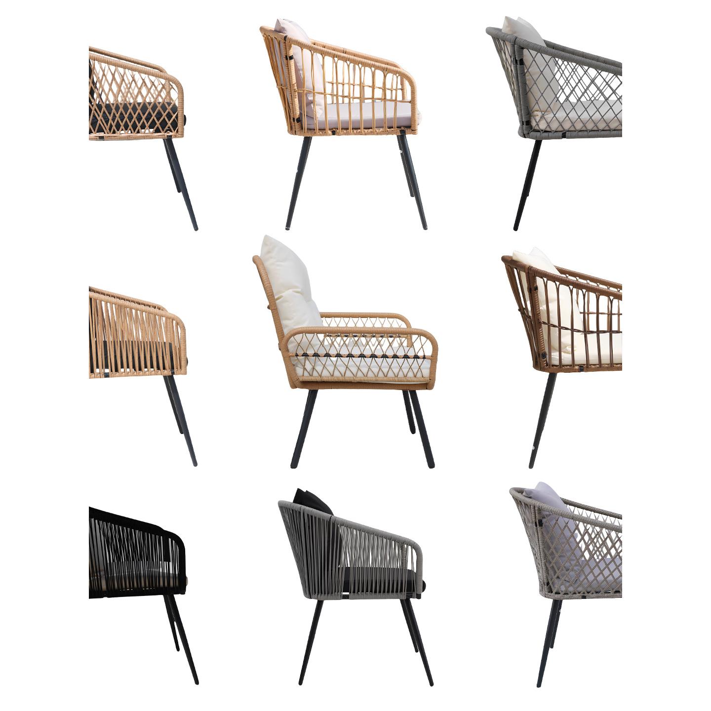 户外藤椅阳台单椅组合北欧庭院露台防水休闲家具藤编吧台单人椅子