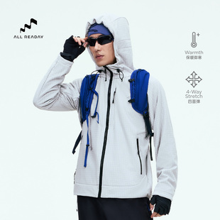 登山外套 一日徒步加绒轻量化薄款 AllReaday新奇天 户外抓绒衣男款