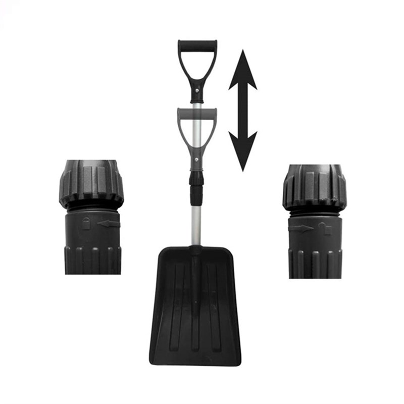 厂家可伸缩2节铝管塑料锹推雪板加固车载雪铲 道路公路除雪