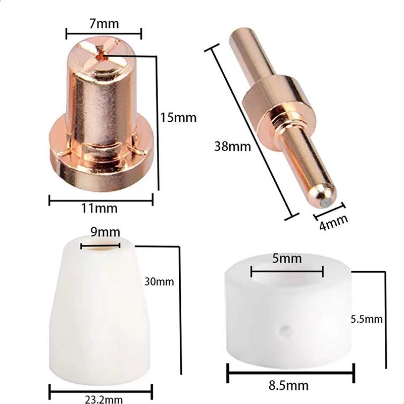 PT31/温州40A/等离子切割配件LG40电极喷嘴保护罩分流器13PCS