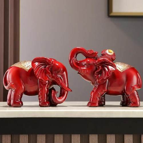 大象摆件客厅酒柜电视柜创意玄关家居装饰品茶几办公室桌面工艺品